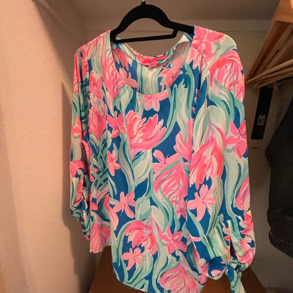 Lilly Pulitzer Multicolor flower print blouse